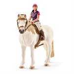 Конкуристка с лошадью в экипировке для турнира Schleich 42359