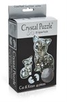 Кошка с котенком дымчатая головоломка 3D Crystal Puzzle