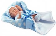 Кукла младенец Arias ELEGANCE виниловая в конверте с голубой лентой 26 см Т59274