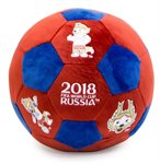 Плюшевый мяч красно-синий 22см Волк Забивака талисман Чемпионат мира по футболу FIFA 2018