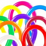 Воздушные шары для моделирования ШДМ 2'' ассорти пастель 100 шт. Весёлый праздник