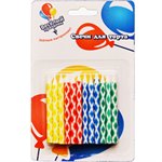 Набор свечей для торта 6 см ромбик 24 шт. Весёлый праздник