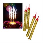 Свечи Фонтан для торта 12,5 см пиротехнические 4 шт. Весёлый праздник