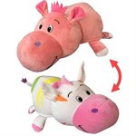 Вывернушка плюшевая Радужная Зебра-Розовый Гиппопотам 76 см 1 Toy