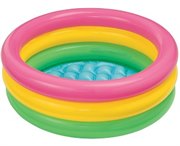 Надувной детский бассейн Радуга с надувным дном 61 см INTEX 57107