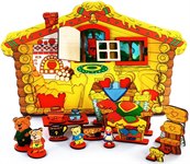 3D Театр Три медведя настольный с элементами бизиборда Бэмби