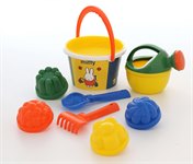 Набор для игры в песочнице Миффи-6 №3 ведро лопатка грабельки ситечко формочки лейка