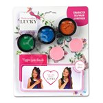 Детская пудра для волос 3 цвета красный синий зеленый Набор косметики Lucky Только для девочек