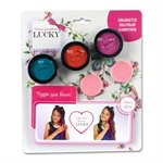 Детская пудра для волос 3 цвета фуксия, оранжевый, голубой Набор косметики Lucky Только для девочек