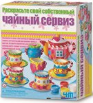 Чайный сервиз набор для раскрашивания с красками и кистью 4M 00-04541