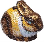 Объемная фигурка с пайетками Заяц набор для детского творчества Волшебная мастерская