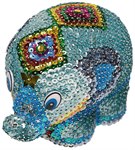 Объемная фигурка с пайетками Слон набор для детского творчества Волшебная мастерская