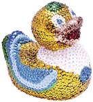 Объемная фигурка с пайетками Утка набор для детского творчества Волшебная мастерская