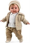 Кукла Arias ELEGANCE мягконабивная-виниловая в бежевой одежде с функцией смеха мальчик 42 см