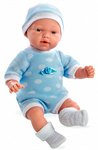 Кукла Arias ELEGANCE мягконабивная в голубом боди с функцией плача мальчик 28 см
