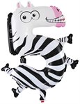 Воздушный шар 16''/41 см Цифра 5 Зебра Falali