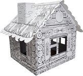 Домик в деревне картонная раскраска Балуем и Балуемся