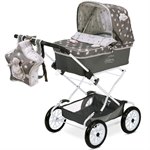 DeCuevas Коляска для кукол с рюкзаком и зонтиком серая серия Скай 90 см
