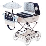 DeCuevas Коляска с сумкой и зонтиком темно-синяя Романтик 90 см 82025