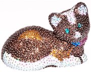 Объемная фигурка с пайетками Кошка набор для детского творчества Волшебная мастерская