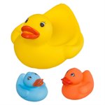 Игровой набор для ванны с брызгалкой Утка с утятами 3 шт. BONDIBON