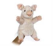 Поросенок мягкая игрушка на руку для кукольного театра 25 см Hansa 7339