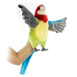 Попугай Розелла мягкая игрушка на руку для кукольного театра 50 см Hansa 7351