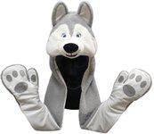 Шапка с варежками плюшевая детская 90 см 50-52 U-Лайка талисман XXIX Зимняя Универсиада Красноярск 2019