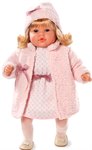 Кукла Arias ELEGANCE мягконабивная-виниловая в розовой одежде с функцией смеха 45 см