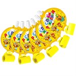 Языки свистульки праздничные 6 шт Три кота