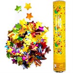 Хлопушка пневматическая 30 см металлизированные звезды Три кота