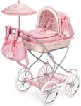 DeCuevas Коляска для кукол с сумкой и зонтиком розовая серия Мартина 81 см