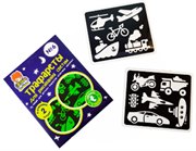 Рисуй светом Трафарет №6 Транспорт для рисования в темноте с планшетом Световые картины