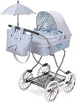DeCuevas Коляска с сумкой и зонтиком голубая Кэрол 90 см 80222