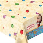 Скатерть Машины сказки для оформления праздничного стола 133х183см Маша и Медведь 28587