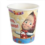 Стаканы праздничные Машины сказки 210 мл 6 шт Маша и Медведь