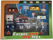 Игровой набор Дорожный с ковриком и машинками FUN TOY
