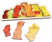 Дружная компания Собаки деревянный пазл-рамка Нескучные игры