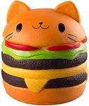 Сквиши М-м-мняшка игрушка-антистресс Кошка-бургер 1Toy