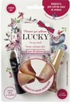 Набор косметики Lucky Детская помада зелёная меняющая цвет на розовый и Лак для ногтей цвет 08К золотой с блёстками Только для девочек Детская косметика