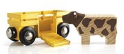 BRIO Вагон с коровой деревянной железной дороги БРИО 33406