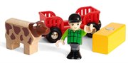 BRIO Мальчик на ферме, с грузовым вагоном и коровой БРИО 33879