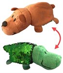 Вывернушка Блеск с пайетками плюшевая Крокодил Медведь 12 см 1 Toy