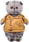 Кот Басик в куртке-косухе мягкая игрушка 30 см BUDI BASA Ks30-110