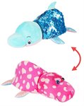 Вывернушка Блеск с пайетками плюшевая Дельфин Морж 30 см 1 Toy Т15590