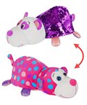 Вывернушка Блеск с пайетками плюшевая Панда Обезьяна 30 см 1 Toy Т15591