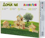 Деревянный конструктор Лесовичок Новый Домик №6 380 элементов les 032