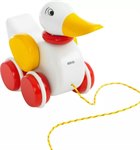 Деревянная игрушка BRIO Каталка Уточка на веревочке 30323