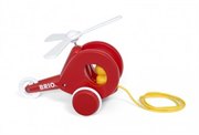 Каталка Вертолёт на веревочке Деревянная игрушка BRIO 30227