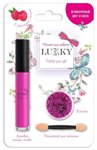 Набор косметики LUKKY Блестящие губы матовая помада-основа цвет розовый и розовые блёстки с ароматом малины Только для девочек Детская косметика